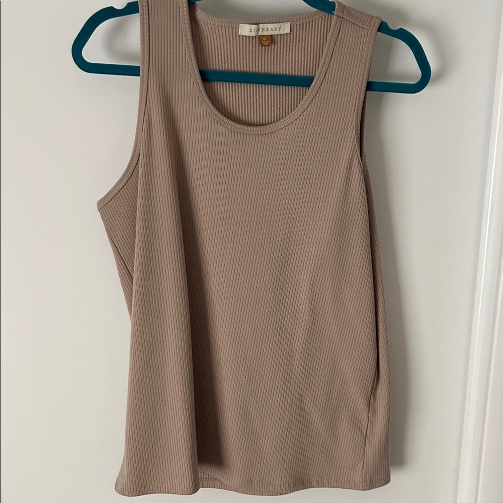 DownEast Ribbed Tank Top - Beige